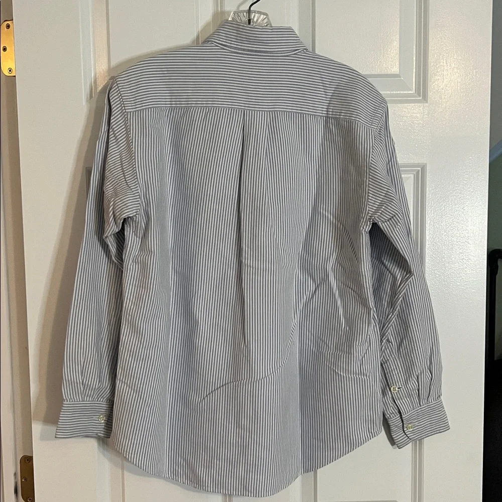 Ralph Lauren Boy’s Blue & White Striped Button Down Shirt, Size 16 - Picture 3 of 6